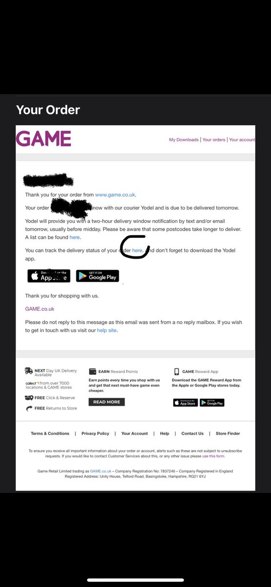 Fola_L98's tweet photo. @itsfaffywaffle @BrendanAtkins17 @charliescheibdj @AndrewM24220710 @DahRah3 @J_Sm @ade_manuk @john_doc2105 @rjjl89 @GAMEDigitaII @GAMEdigital @RoyalMail @yodel @YodelOnline In the email I got from Game there is a link that takes me through to the tracking page https://t.co/6p8h0NWnC8