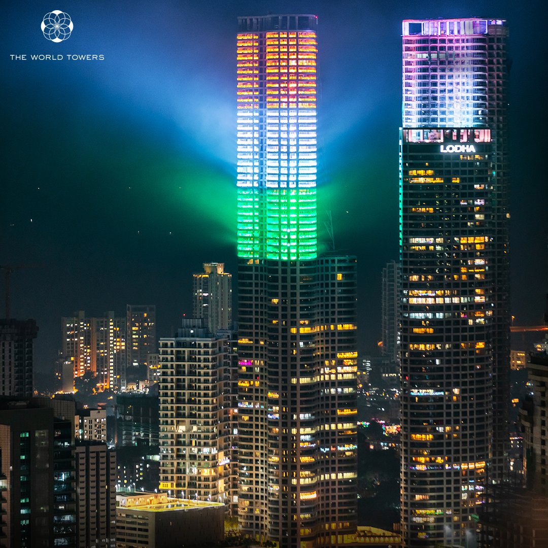 Lodha's tweet photo. The World Towers glittered and gleamed with pride this Diwali. The #IconInTheSky lit-up to renew hope for a brighter future.
Hope you all had a great Diwali!
#HarGharDiwali #TheWorldTowers #IconInTheSky #WorldsFinestDevelopments #IndiasFinestLiving https://t.co/4sj6rC0v1z
