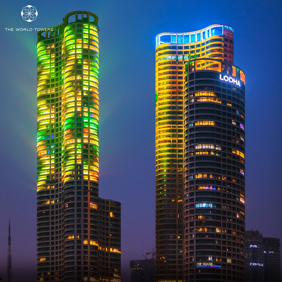 Lodha's tweet photo. The World Towers glittered and gleamed with pride this Diwali. The #IconInTheSky lit-up to renew hope for a brighter future.
Hope you all had a great Diwali!
#HarGharDiwali #TheWorldTowers #IconInTheSky #WorldsFinestDevelopments #IndiasFinestLiving https://t.co/4sj6rC0v1z