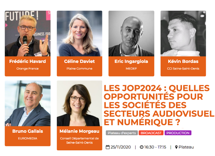 Human2Sport's tweet photo. CONFERENCE @Human2Sport @satisexpo #SATISTV
25 nov. 16h30
"Les #JOP2024: Quelles opportunités pour les sociétés des secteurs audiovisuel et numérique ?"
Avec @fred_havard @celinedaviet93 @eingargiola @bgallais @CCI_93 @seinesaintdenis 
Bios+ticket gratuit:
https://t.co/1jKuFtQRYO https://t.co/WJWPmWu9V8