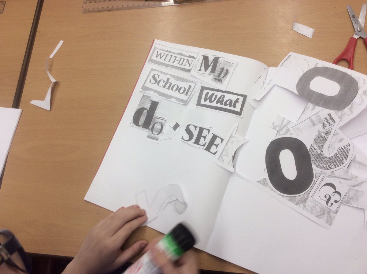 Some of <a href="/National_Y3/">National Year 3</a> <a href="/National_Junior/">The National Church of England Junior School</a> starting the front cover for their Sketchbook; excited for their Art Project...