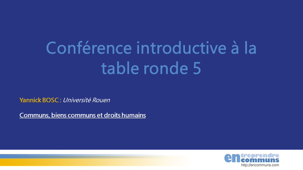 AFD_France's tweet photo. Conférence introductive à la table ronde 5 par Yannick Bosc, de @univrouen - #Communs, biens communs et #droitshumains.
Le live #EnCommuns ➡️ https://t.co/zfTV5AO9DB https://t.co/YjbIHCKENk