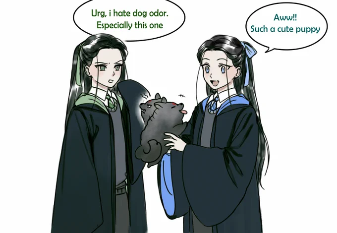Shenqiu and Shenjiu au Hogwarts. 
#ScumVillainSelfSavingSystem #svsss 