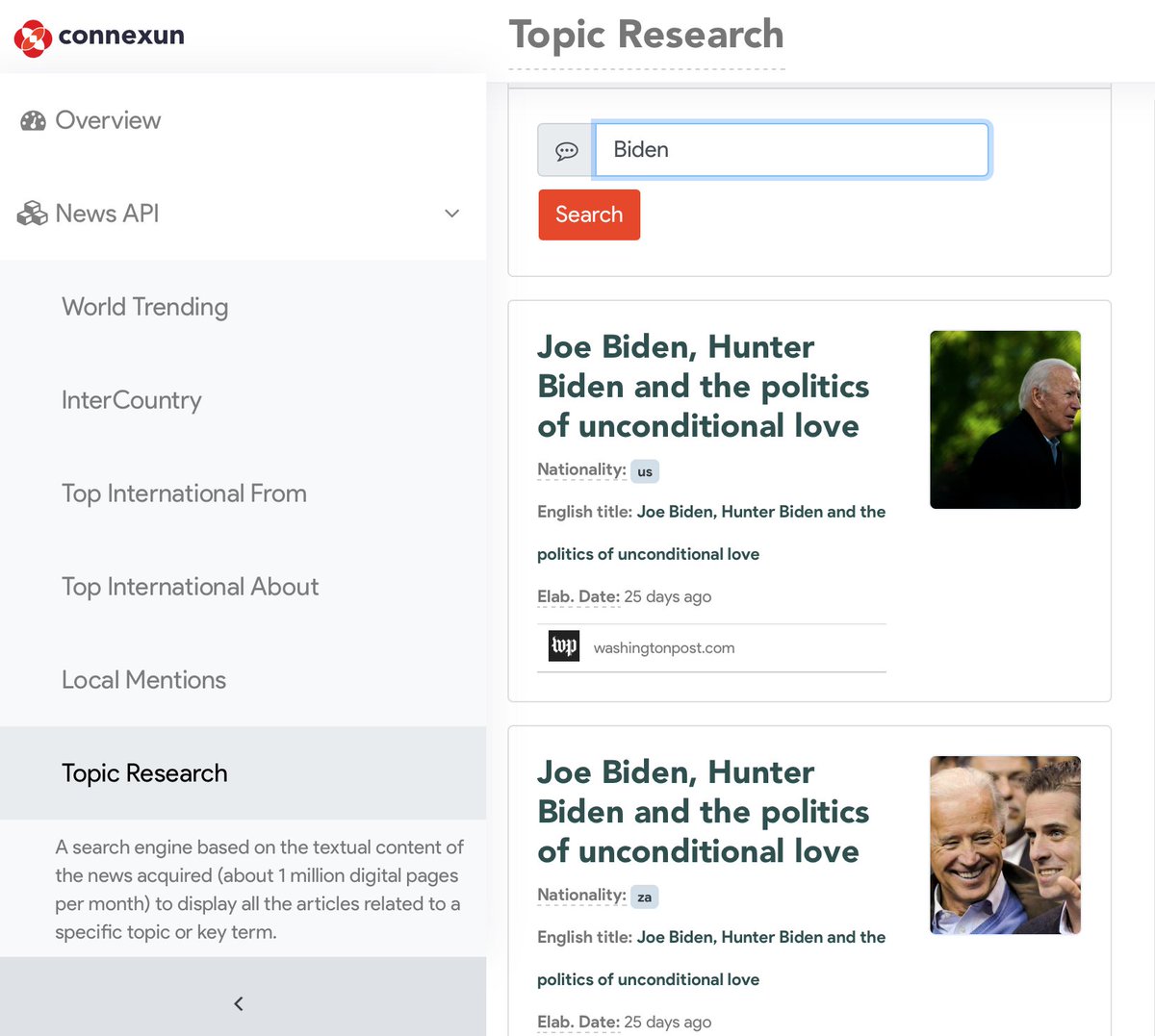 payalconnexun's tweet photo. #TopicResearch A search engine based on textual content of news acquired (about 1 million digital pages per month) to display all articles related to a specific topic or key term
https://t.co/Ui4od3Bicu
@AndNlp @Artific_Intell @Underline_API @DataMediaHub @datascience_mi #nlp https://t.co/UbhBNUtu6m