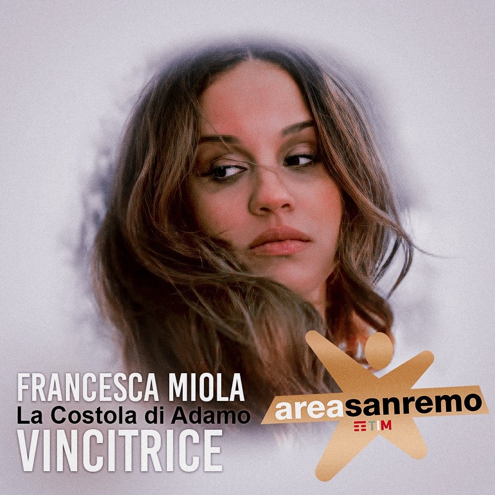 MiolaFanclub's tweet photo. Francesca è tra gli otto vincitori di @areasanremo con il brano "La Costola di Adamo" 🥳❤️

– La premiazione si svolgerà Domenica 22 Novembre al Palafiori di Sanremo (in diretta streaming su https://t.co/UURlEaG8FZ dalle ore 16)

Pronti a sostenerla?! 🤩 https://t.co/Hd0hCLSKI2