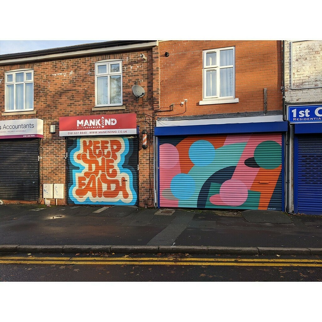 Love these two together - both on Burton Road 😘

👉Marbles by <a href="/atelierbebop/">atelier bebop</a>

👉Keep the Faith by @oskarwitha.k

As ever, big respect to the artists, Corbin and Oskar, for keeping it cool 😎

 #withingtonwalls #streetartmanchester #atelierbebop #oskarwit… instagr.am/p/CHxO2Luh5Kp/