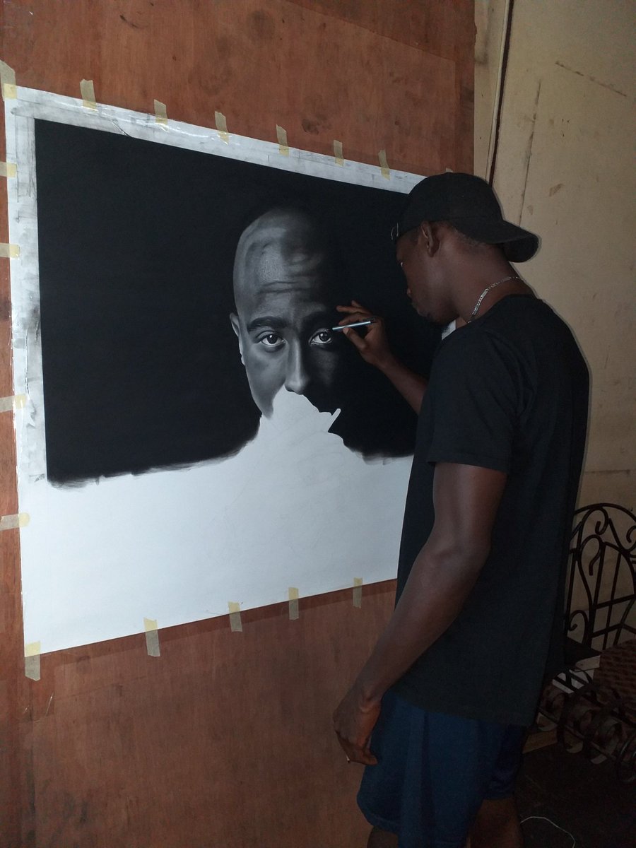 ErtTona's tweet photo. @officialnairam1 Quick commission
@2pac #2pac
Charcoal on paper 106/100cm
WhatsApp 08084216410
Instagram @tona_ert
#creatoroflimits #creative #creativity @green_white_art #pastel @hyperrealism @detroyx #drawingwhileblack #artistsontwitter #design #art #commissionsopen https://t.co/JvVhbpzt07