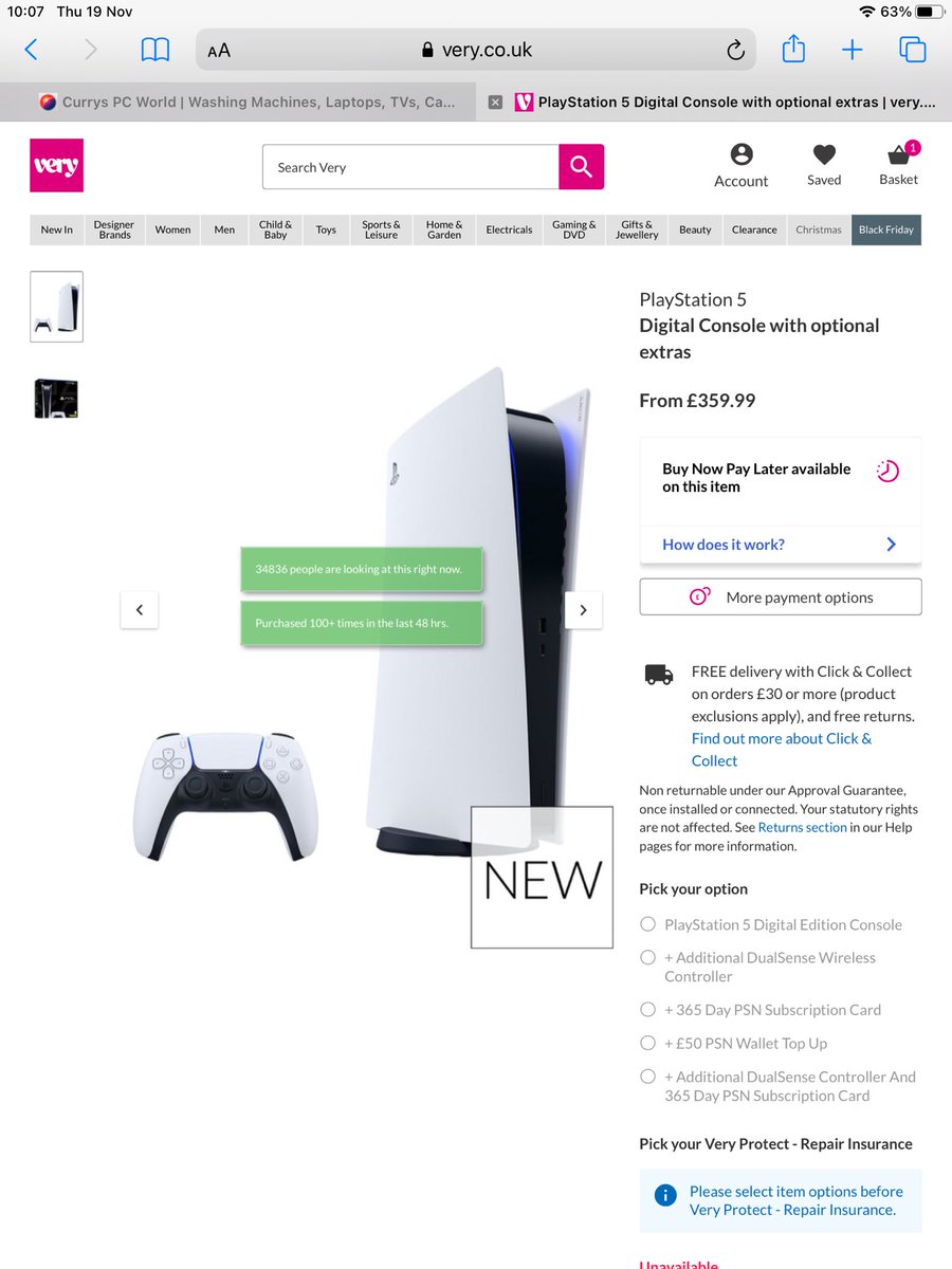 senisble's tweet photo. @verynetwork They lied no stock was available all that happened was a picture appeared with out of stock showing,yet according to there site they sold 100+ in the last 48 hours https://t.co/F2c3ImsZq2