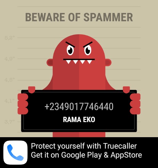Truecaller saved me from this spammer! Get protected now: truecaller.com/search/ng/+234… #SpamShame