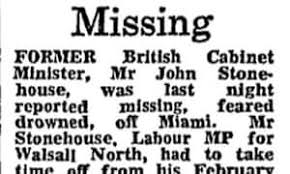 There's a 48 hour manhunt for him later that day and he's declared missing, presumed dead. His wife is distraught (obvs). It's HUGE news. An MP has died! There was a minute silence in the Commons.