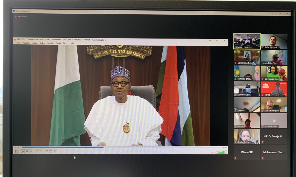 His Excellency The President of Nigeria addressing the Round Table of Ministers of Health in Africa in the  ⁦<a href="/StopTB/">Stop TB Partnership</a>⁩ Board Meeting - happening now!  ⁦<a href="/LucicaDitiu/">Lucica Ditiu</a>⁩