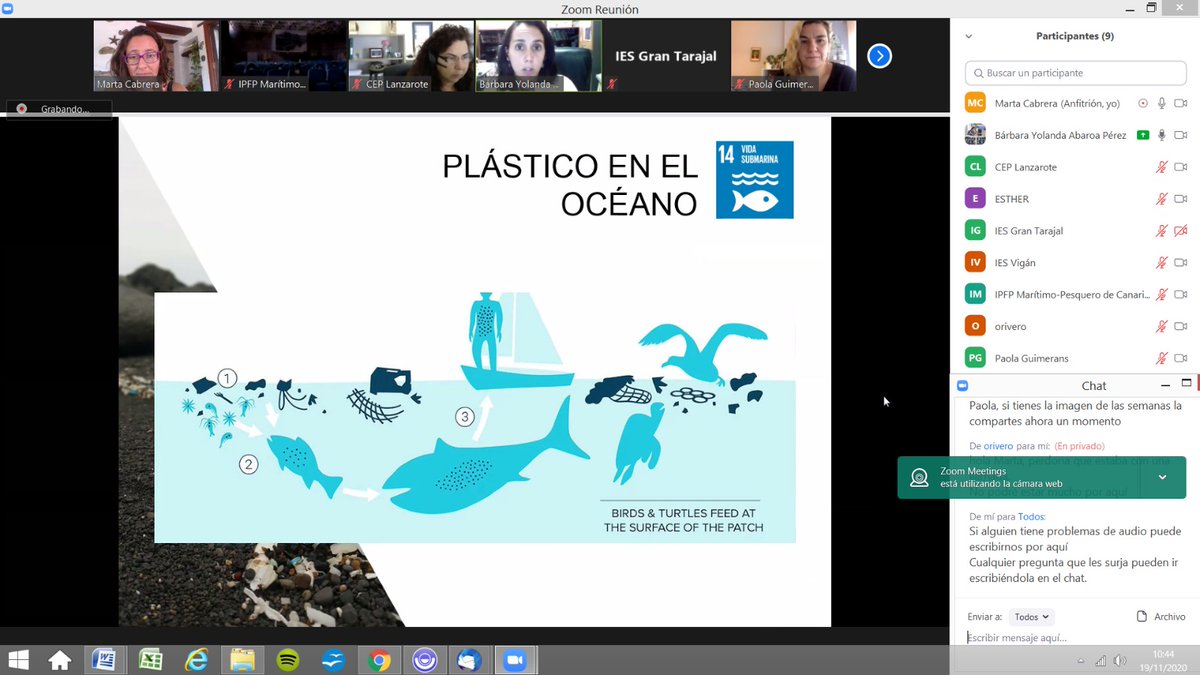 agenciaiisi's tweet photo. Entre alumnado y profesorado, casi un centenar de participantes desde sus aulas conectan con 'LIVE! WEBINARS - RETOS STEAM' para aprender sobre #ODS Vida submarina y #Microplásticos con expertas como Bárbara Abaroa #SCIC20
Apúntate a las próximas sesiones:
https://t.co/MT0mAkbjTb https://t.co/vQVd72uCal