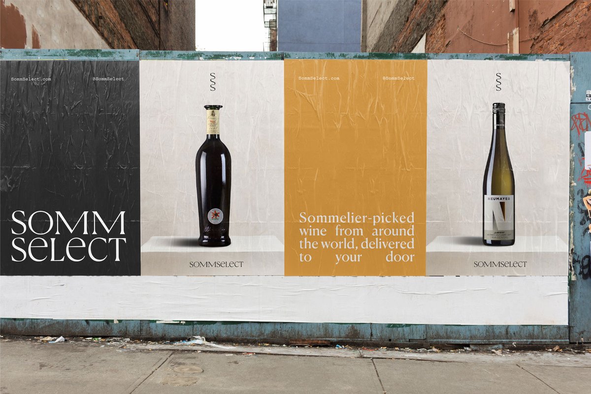 CreativeReview's tweet photo. A corkscrew-inspired ‘S’ logomark is at the heart of wine subscription service SommSelect's new look, which was led by designer @DevaPardue https://t.co/cKE7SXMF3H https://t.co/BFN3tdls4r