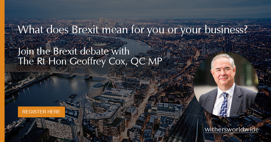 witherslegal's tweet photo. What does Brexit mean for you or your business? Join our debate with The Rt Hon Geoffrey Cox QC MP, as we discuss the challenges and opportunities of the next 12 months and beyond. To get your questions answered, sign up here: https://t.co/7WbqNCMkSu #Brexit #BrexitChallenge https://t.co/xkYWO6tebp