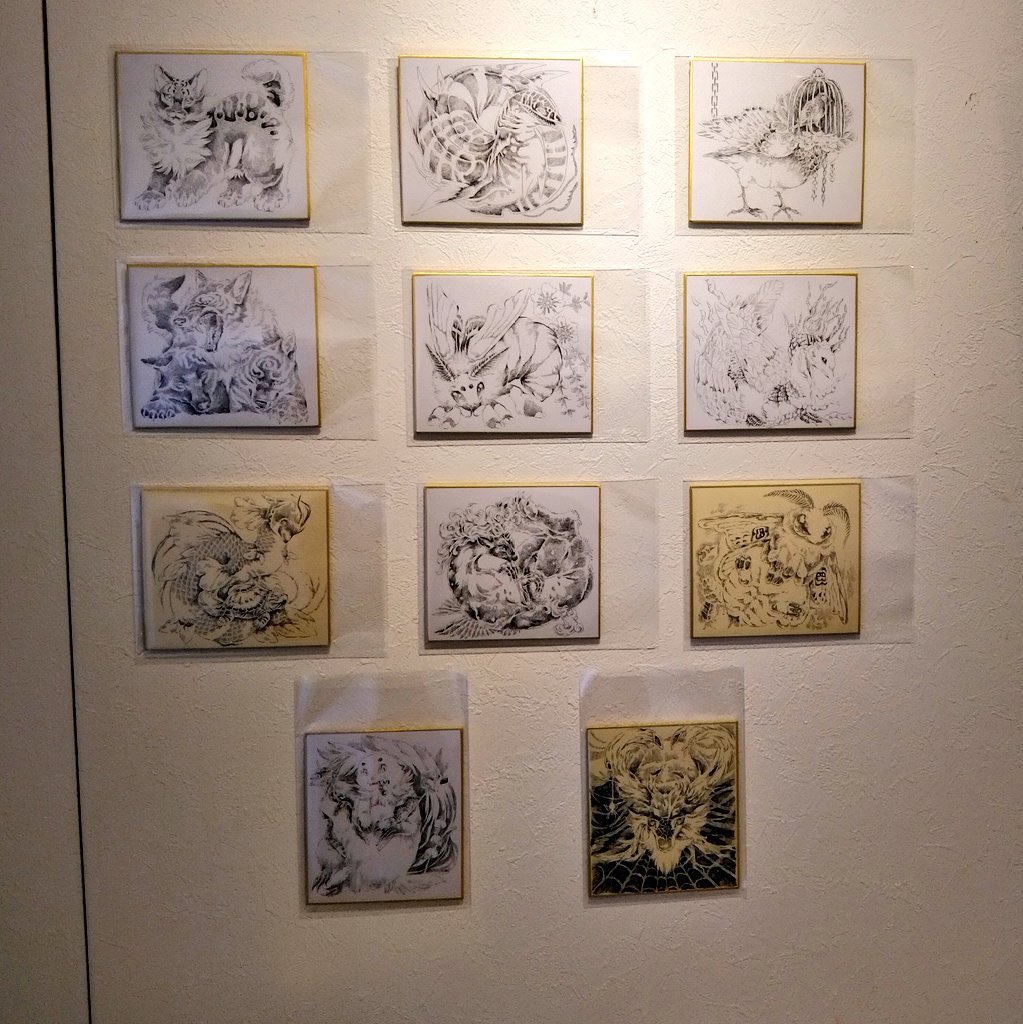 今日はミニ色紙原画の猫のお迎えが決まりました!ありがとうございます!他作品も観に来てくださると嬉しいです。 #あおいたまご展2 