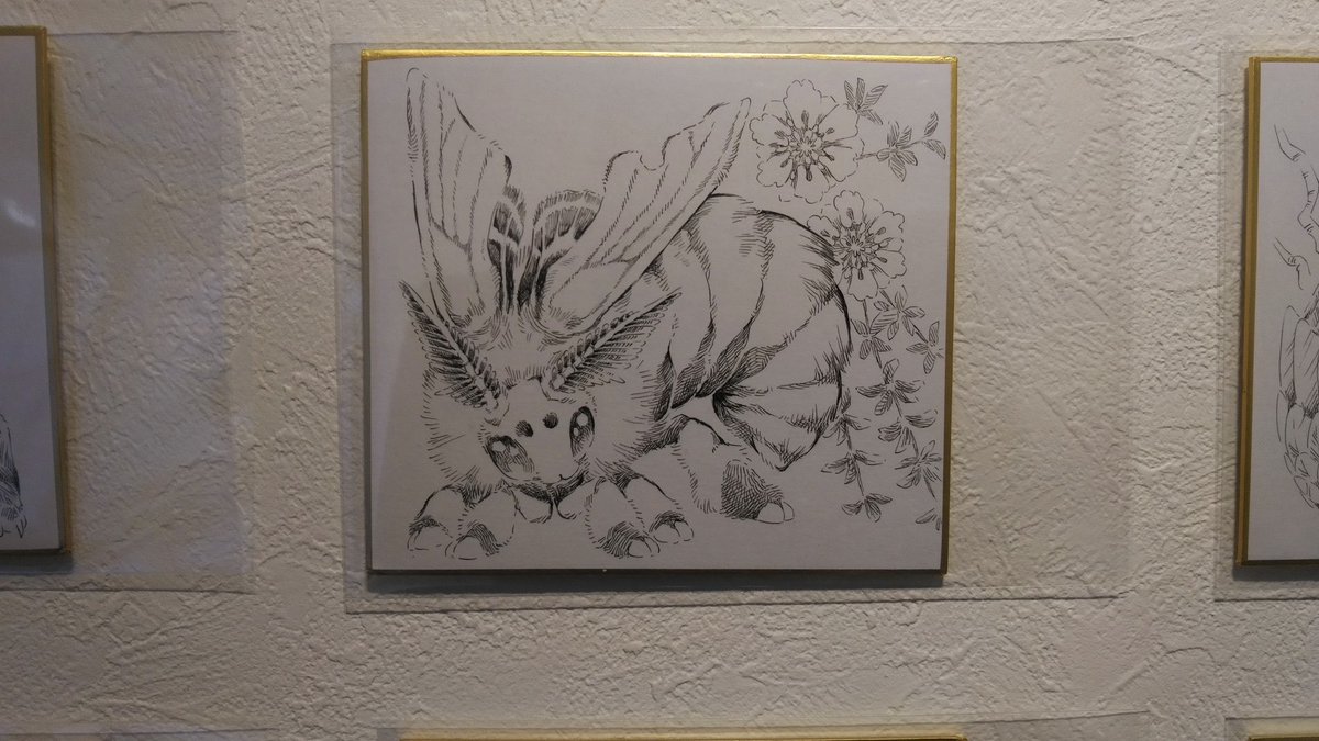 今日はミニ色紙原画の猫のお迎えが決まりました!ありがとうございます!他作品も観に来てくださると嬉しいです。 #あおいたまご展2 
