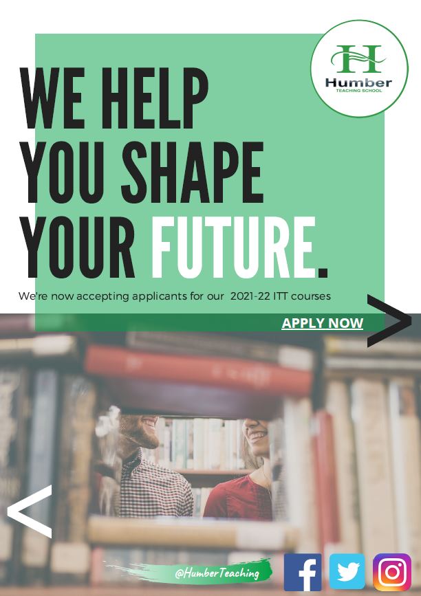 HumberTeaching's tweet photo. ITT RECRUITMENT IS NOW OPEN! ✅
We are experiencing a wealth of applications from people wanting to be part of our teacher training cohort 2021-22. 
Start your journey today by visiting 💻https://t.co/Rz5Rn6Ew8W
#JoinUs #BeTheDifference https://t.co/0tGfHNcgoT
