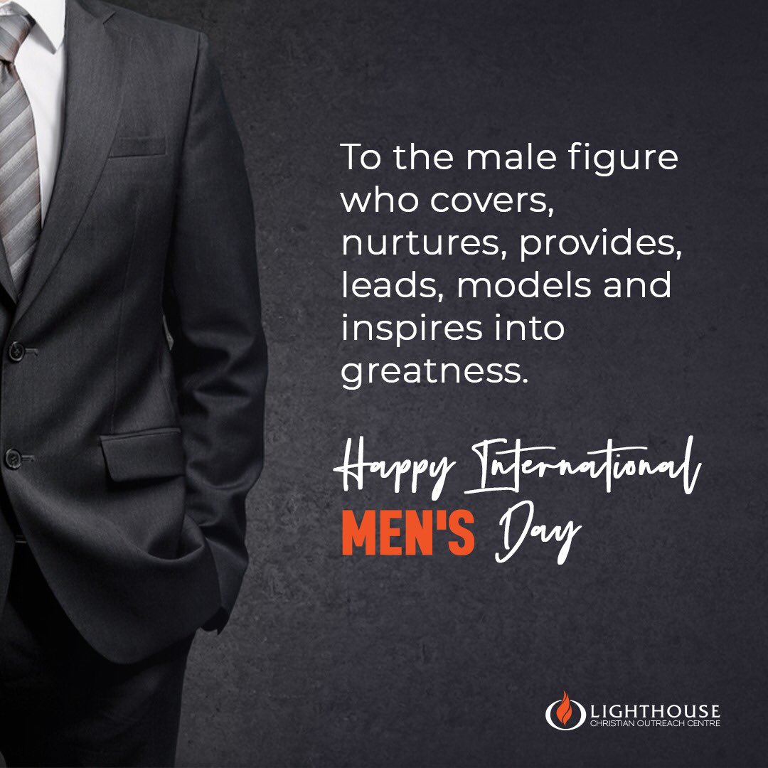 lighthousengr's tweet photo. To the male figure who covers, nurtures, provides, leads, models and inspires into greatness.
Happy International Men's day
#MensDay #InternationalMensDay #LightMen https://t.co/en6NEOSHV0