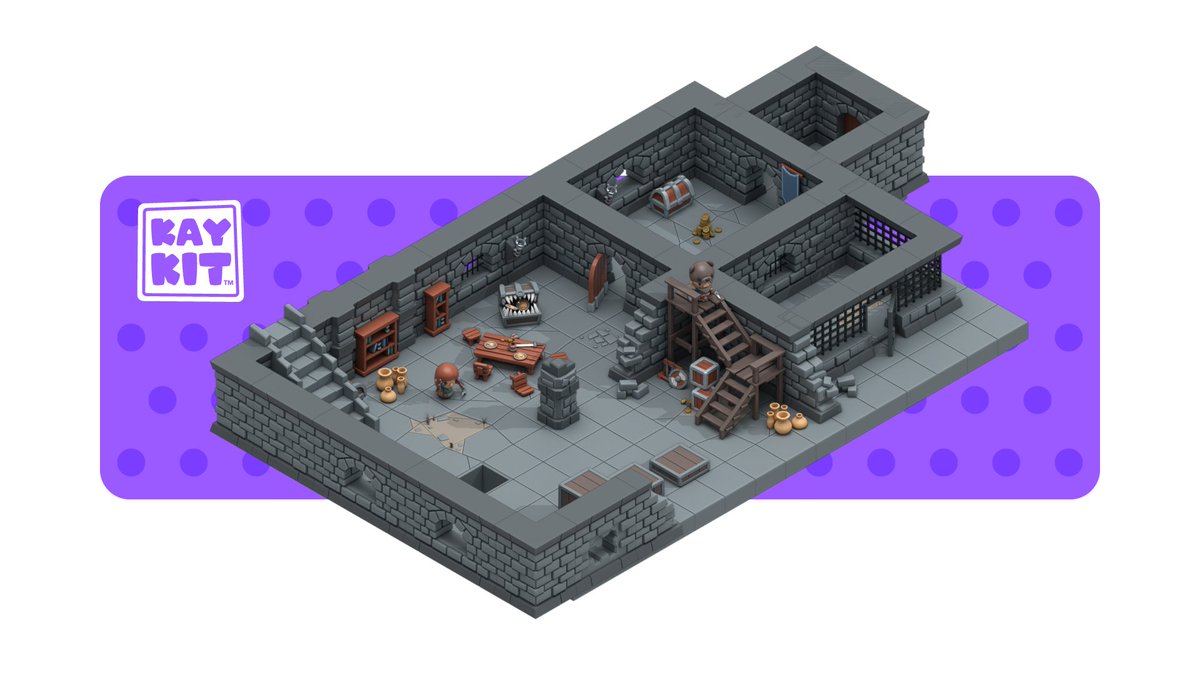 KayLousberg's tweet photo. The Dungeon Pack is now available for free (CC0 License):
https://t.co/ecUy0EFcBm
⚔️🛡️🏹🧙

It features over 200 assets and has everything you need to make a sweet dungeon-liking rogue-crawler. It includes 4 characters, 24 weapons and much more!

#gamedev #indiedev #gameassets https://t.co/527UNnCv7j