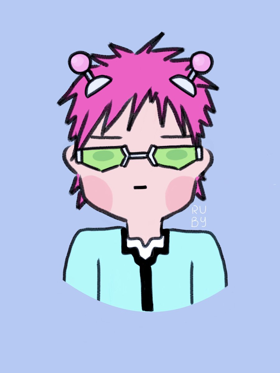 rubyxcute's tweet photo. a lil something for saikitwt bc kusuo is babie 😤 i love saiki k so much https://t.co/3TOucPjsQU