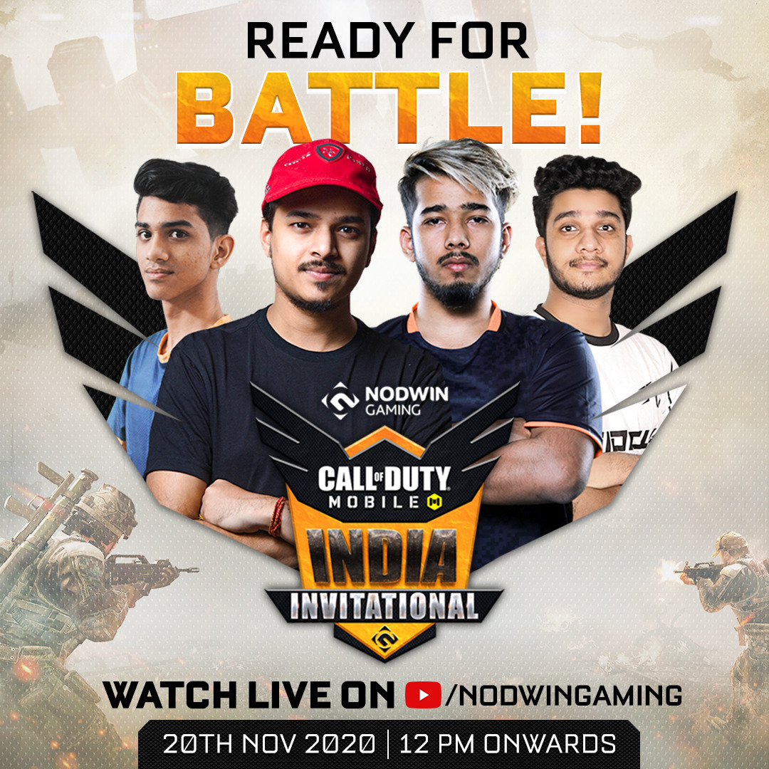 NodwinGaming's tweet photo. Gear up to witness some amazing CODM action!! 🔥
Action goes LIVE tomorrow 12 PM onwards,
We've also got a special annoucement lined up for all CODM Fans!
🔗https://t.co/exwKhqLogN
#CoDMobile #CODMII #CODMinvitational https://t.co/6IIWw3O0yY