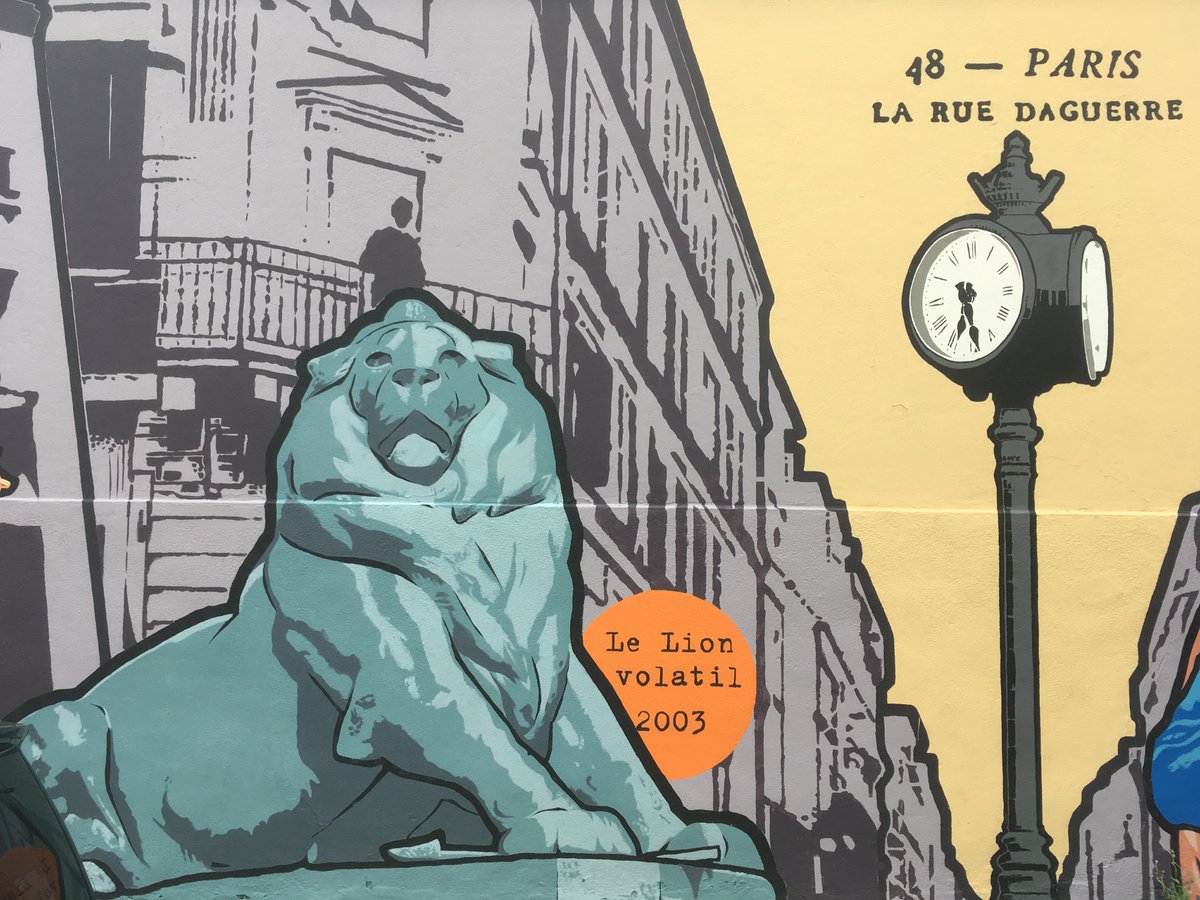 Rue Charles Divry, au croisement avec la rue Boulard, l'hommage à notre ancienne voisine de quartier, Agnès Varda, et à ses oeuvres en rapport avec le quartier #jeudiphoto