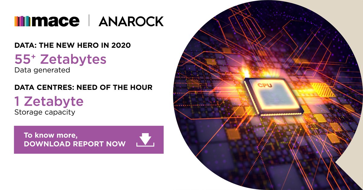 ANAROCK's tweet photo. Data: The New Hero in 2020, our latest report predicts that the next ten years will be an exciting period of digital maturity. Download our latest report on Data Centres now. Click here: https://t.co/bDTR8TzHhc #Report #ReadNow #ANAROCKxMACE https://t.co/GvBiYqueaM