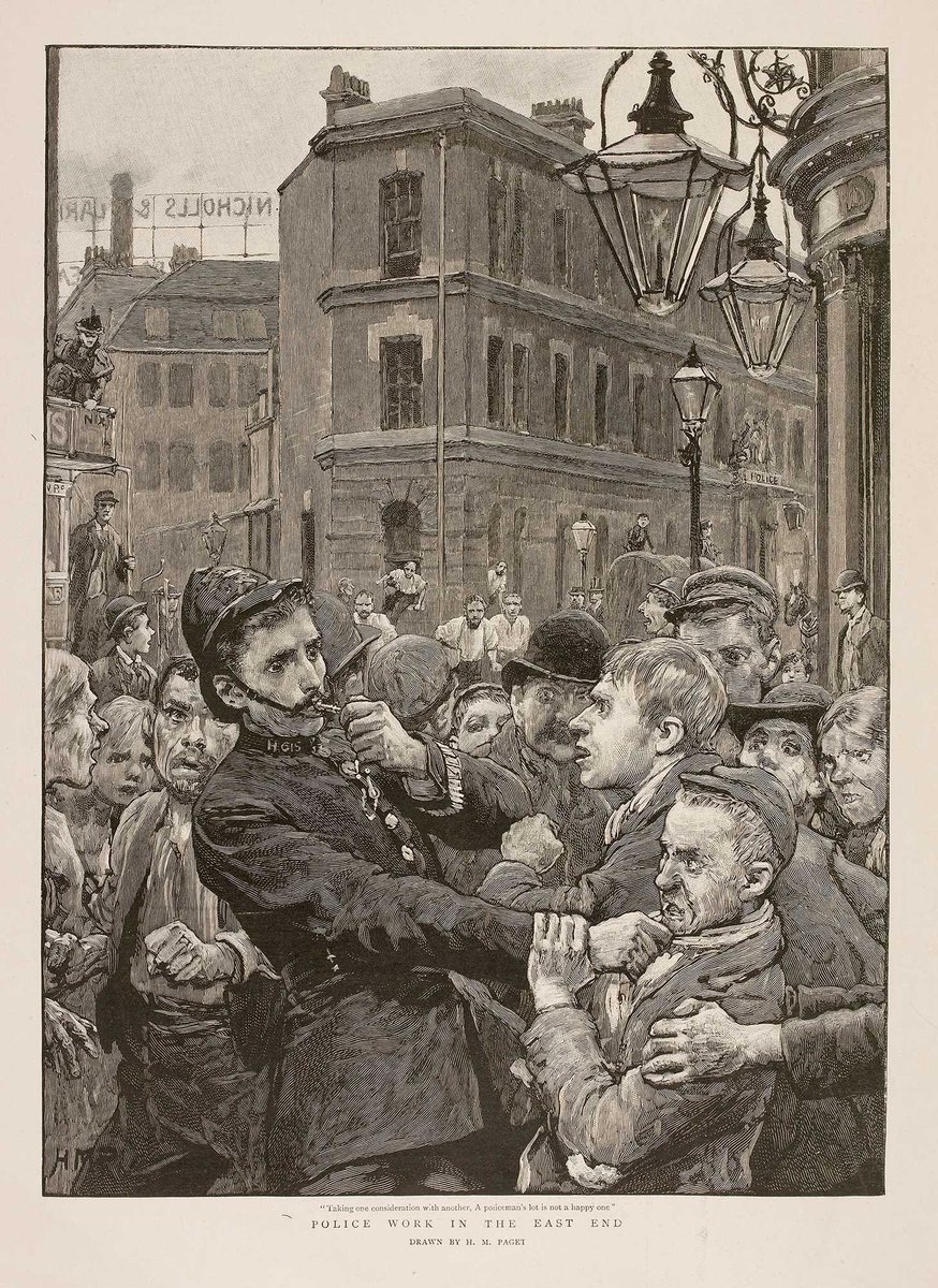 ... New Road to west and east and Shoreditch and the Thames to north and south. One of the smallest but best-known divisions, its territory was at the centre of Victorian debates on class, criminality & immigration and has now found televisual fame.  #MuseumBeats (2/n)