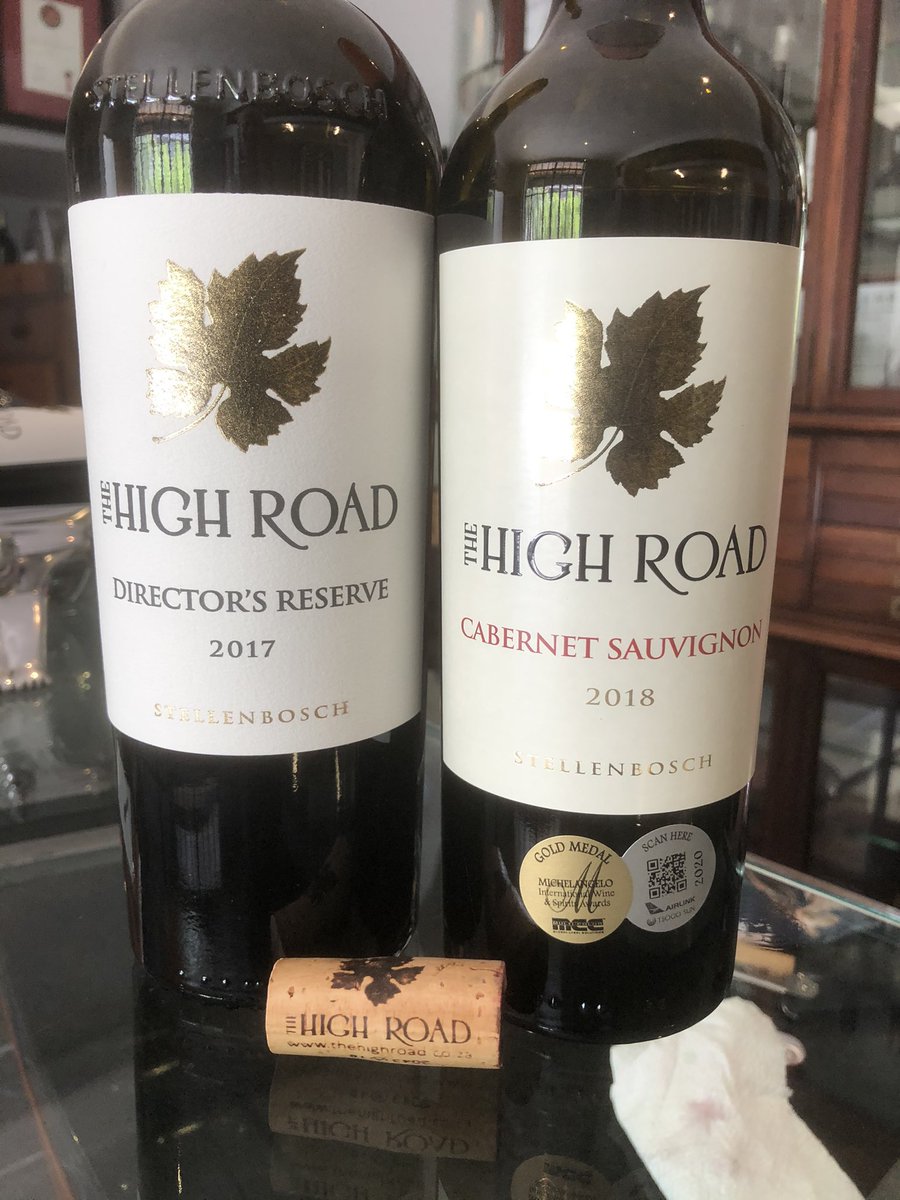DaveMarchCWM's tweet photo. On the heels of the @highroadwines @wineonaplatter 5⭐️ #DirectorsReserve is this 93pt beauty, & less than R140!! #CabernetSauvignon #stellenboschwinereview https://t.co/QelkFXReIH