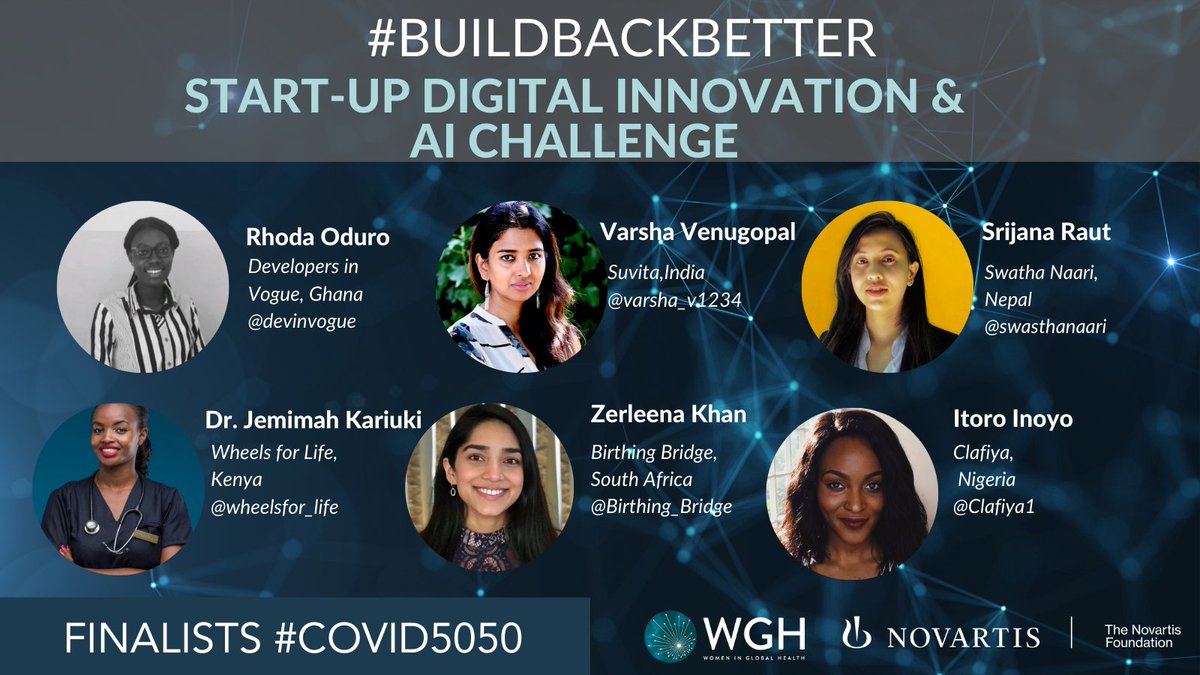 womeninGH's tweet photo. TODAY! The winner of the #BuildBackBetterChallenge will be announced!
Who will be crowned #BuildBackBetterChallenge CHAMPION?!
REGISTER NOW -
https://t.co/1BurZFwxl4
@devinvogue @varsha_v1234
@swasthanaari @wheelsfor_life @Birthing_Bridge @Clafiya1
@NovartisFDN https://t.co/kgqMWMddbP