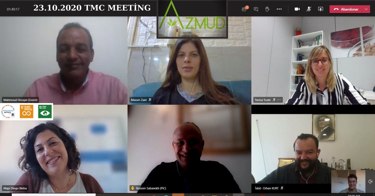 Azmudeu's tweet photo. 23.10.2020 TMC MEETINGS AZMUD
Technical WP leaders (@aimplas  · ,#National-Research Centre (NRC) #MIRRA, @idainature  @tabitbilisim   #PIC, #SW). https://t.co/VIp1LCpnO0