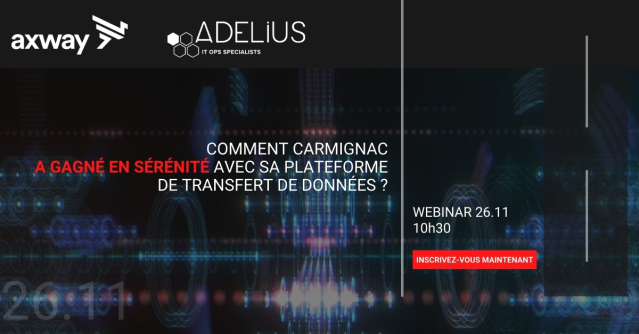 RachelSerranoJ's tweet photo. Transfert de données : réduisez vos coûts et vos risques opérationnels avec AMPLIFY™ MFT @Axway et le Centre De Compétence #Adelius. #Webinar avec le #Retex de Geoffrey Foucart @carmignac => https://t.co/nQNpR0FLfR #MFT #digitaltransformation https://t.co/I0x3Z3Jg0y https://t.co/0NgZ3OFKQp