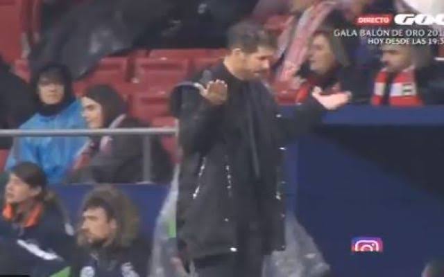 Diego Simeone: Picture below is him reacting to a late Messi winner against his team. After the game he said "Because with a great goal like that, all you can do is applaud." (1/2)