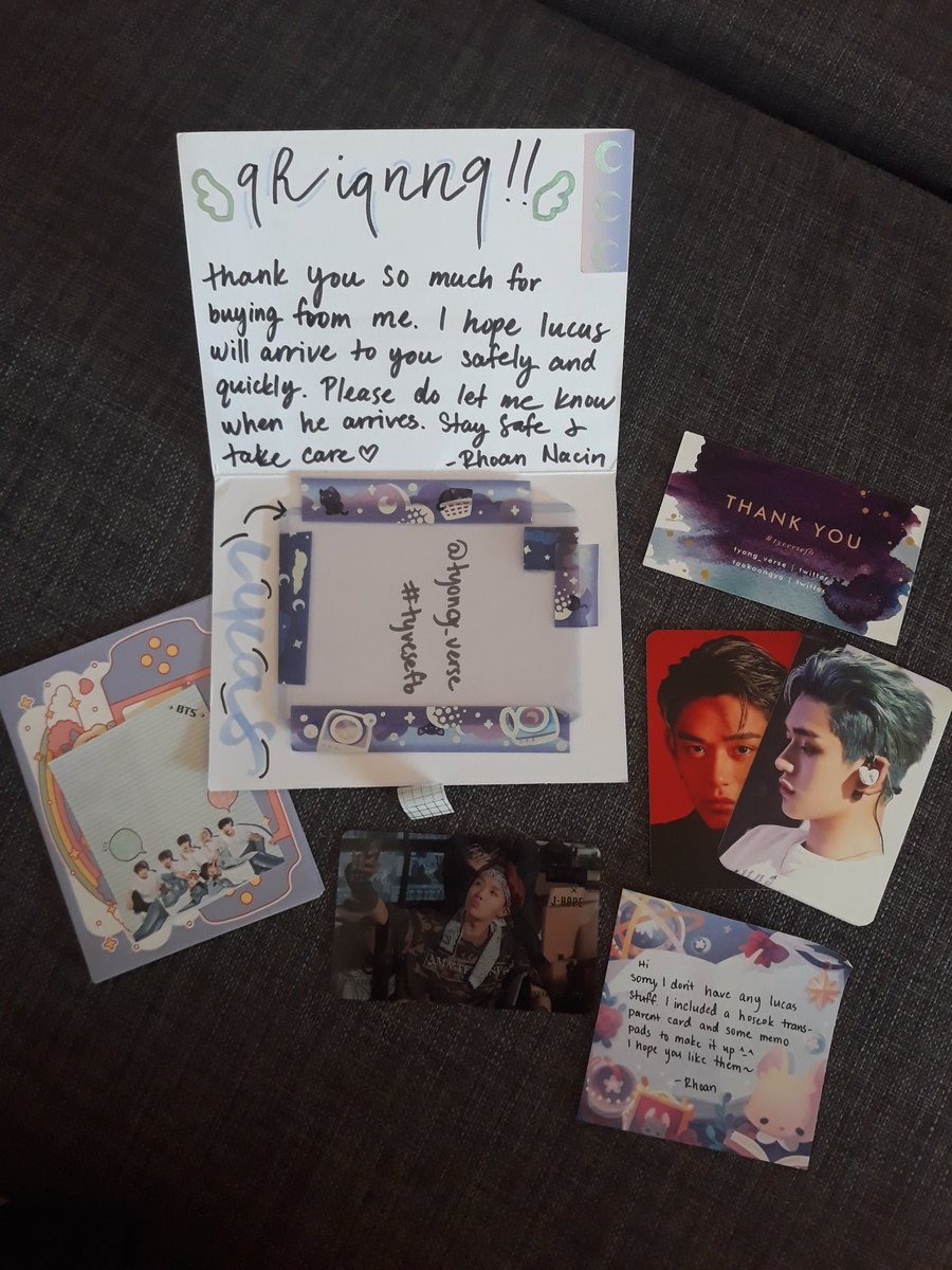 blackjhswan's tweet photo. Look who I found in the mail today!! I just wanna thank you so much @Tyong_verse for having sent me these beautiful photocards. Lucas arrived safely in Italy without any problem๐ฅบ
Thank you for having included a photocard of my ult aka Hoseok!
I'm so happy๐
#tyversefb https://t.co/TYHW9qxQlj