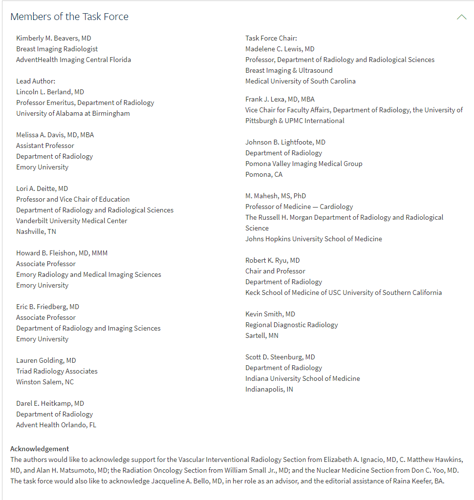 Jannette Collins, MD, MEd, FACR tweet media