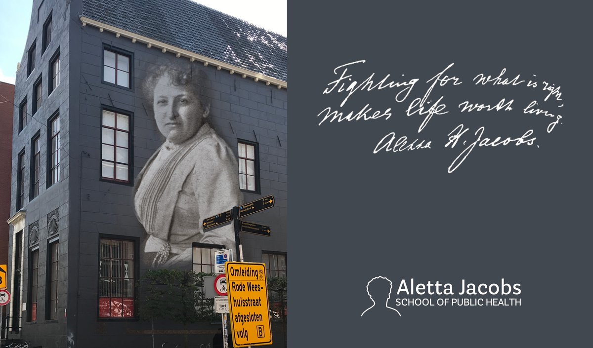 Plannen voor een reeks nieuwe muurschilderingen in de stad met thema #wetenschap? <a href="/CUGroningen/">ChristenUnie Groningen (gem)</a>, wij hebben wel een idee! Retweet als jij ook een muurschildering van #Aletta in de stad terug wilt zien! #AJSPH