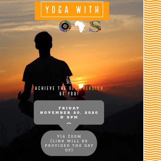 Oasuncc's tweet photo. Have a time of relaxation with OAS as we are getting ready to settle down, and go into thanksgiving break. Join us this Friday at 6pm via zoom. We will shoot you all the link on social media and email. Hope to see you there ☺️ https://t.co/fQssqd94KO
