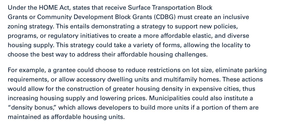 The Booker/Clyburn bill has lots of good ideas:  https://www.booker.senate.gov/news/press/booker-clyburn-take-innovative-two-pronged-approach-to-tackling-affordable-housing-crisis