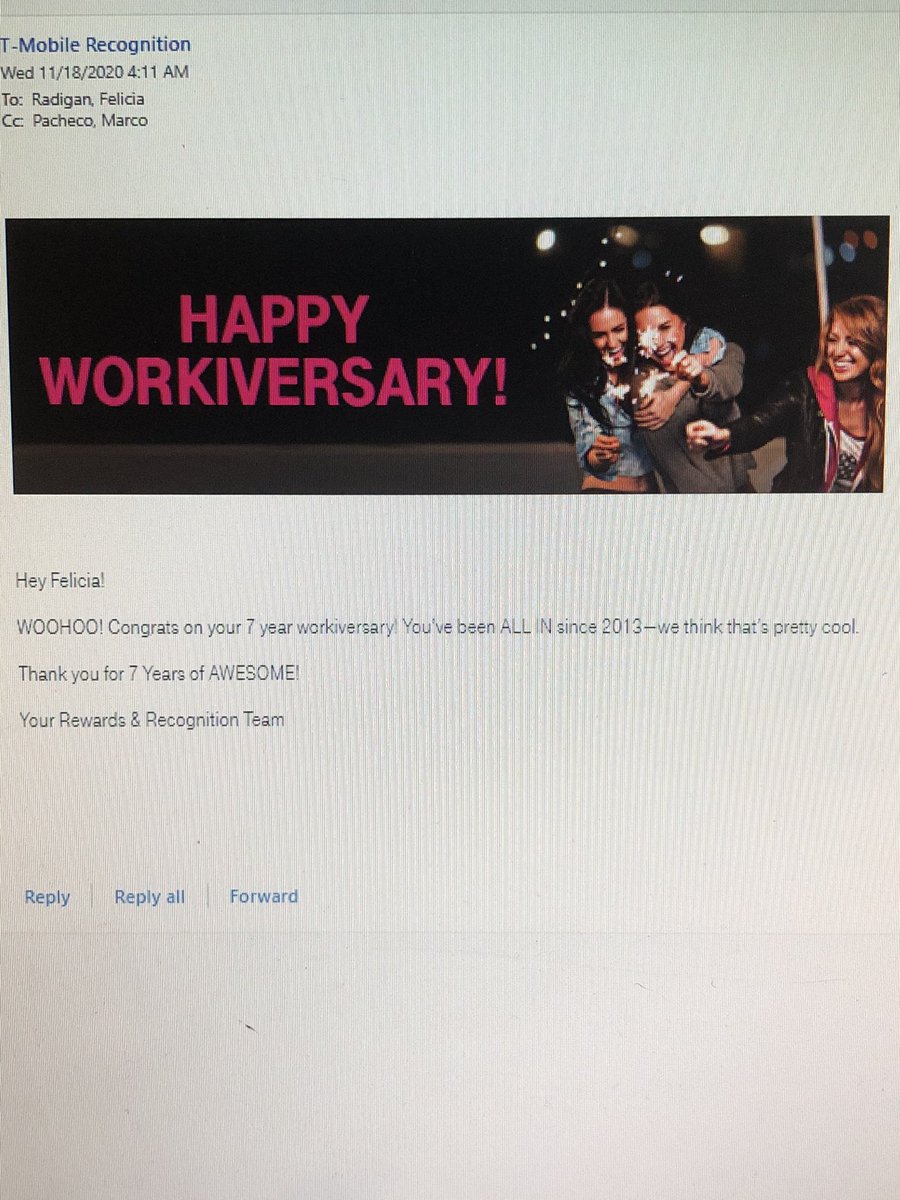 7 years!!! It goes by pretty quick when you like what you do!!!
#tmobile #nerocks