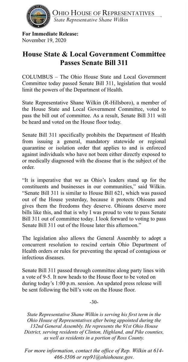 State Senator Shane Wilkin tweet media