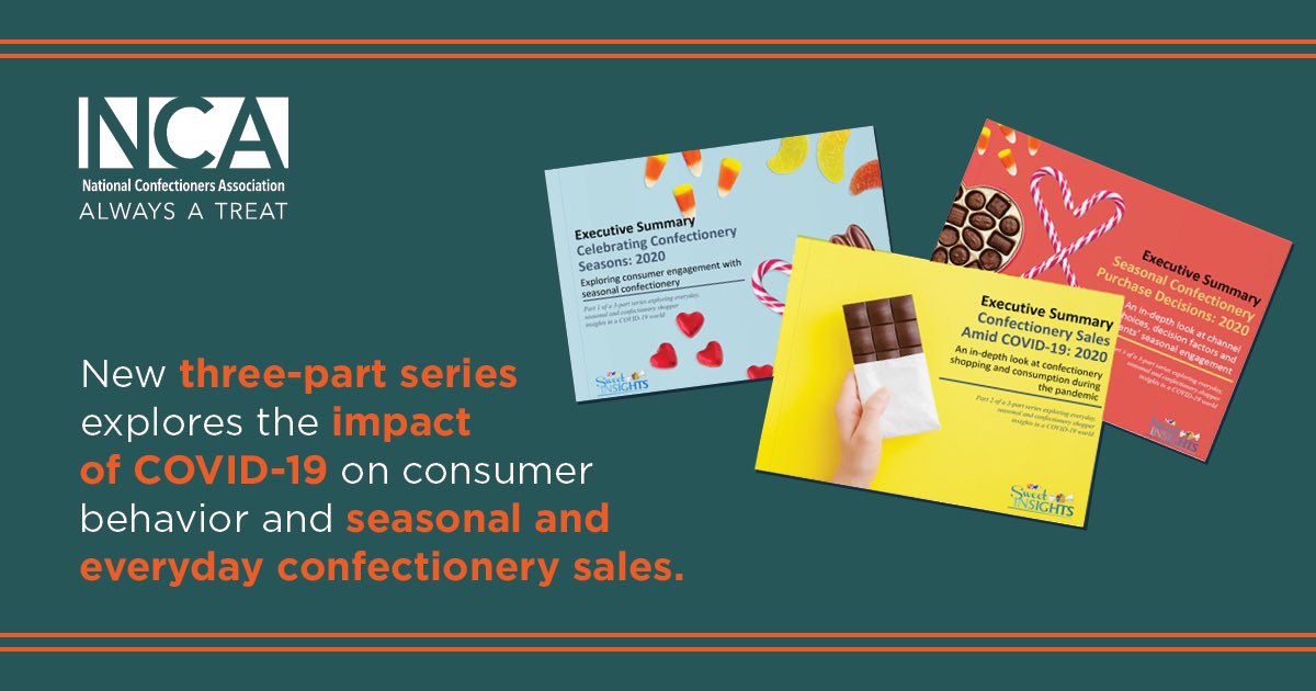 CandyUSA's tweet photo. The latest installment of NCA’s groundbreaking COVID-19 research series is now available! Dive into our NEW report on seasonal confectionery trends during #COVID19: https://t.co/IIUglFA9Hn #SweetsAndSnacks https://t.co/yuDIJ4X5JR