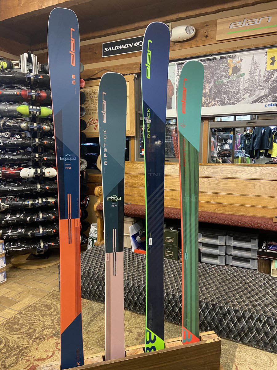 Rski5880's tweet photo. Some of the most fun skis have just arrived at THE RANCH. Praised by magazine testers and professional skiers alike for it's unique blend of lightweight performance, the Ripsticks are the ultimate freeride ski in all snow conditions.
#elanskis #WinterIsComing #ripsticks #skiing https://t.co/DvSsJqS275