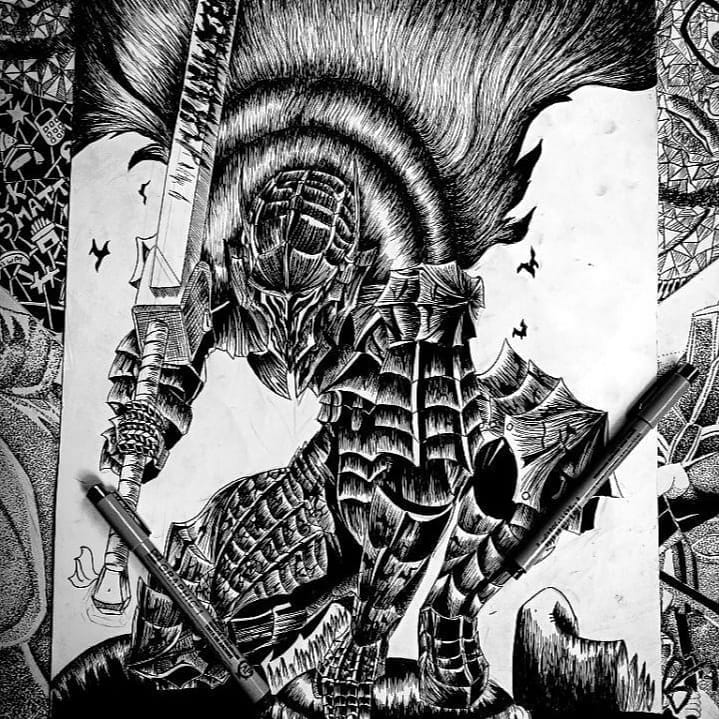 vitoniski's tweet photo. I've been pretty busy lately..I totally forgot tht I had a Twitter acc lol ..
.
.
Reference from the goat mangaka kentaro miura 
.
#LOWKEYASHELL #guts #Berserk #berserk362 #anime #animeselcaday #manga #animeartist #animedrawing #inking https://t.co/QcQtraapW4