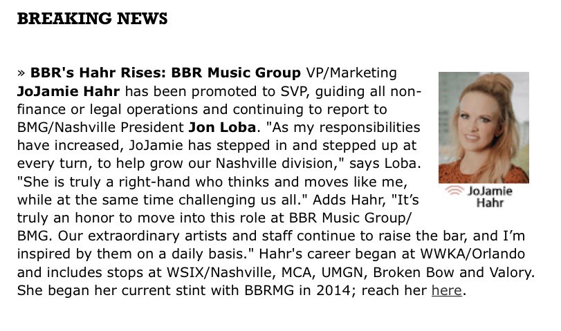 CountryAircheck's tweet photo. ICYMI: @BBRMusicGroup ‘s @JonLoba and @jojamie were both elevated to new executive leadership positions. 

https://t.co/gUXRVPkaS7

https://t.co/7gXJUrY0JZ https://t.co/injbriMuWk