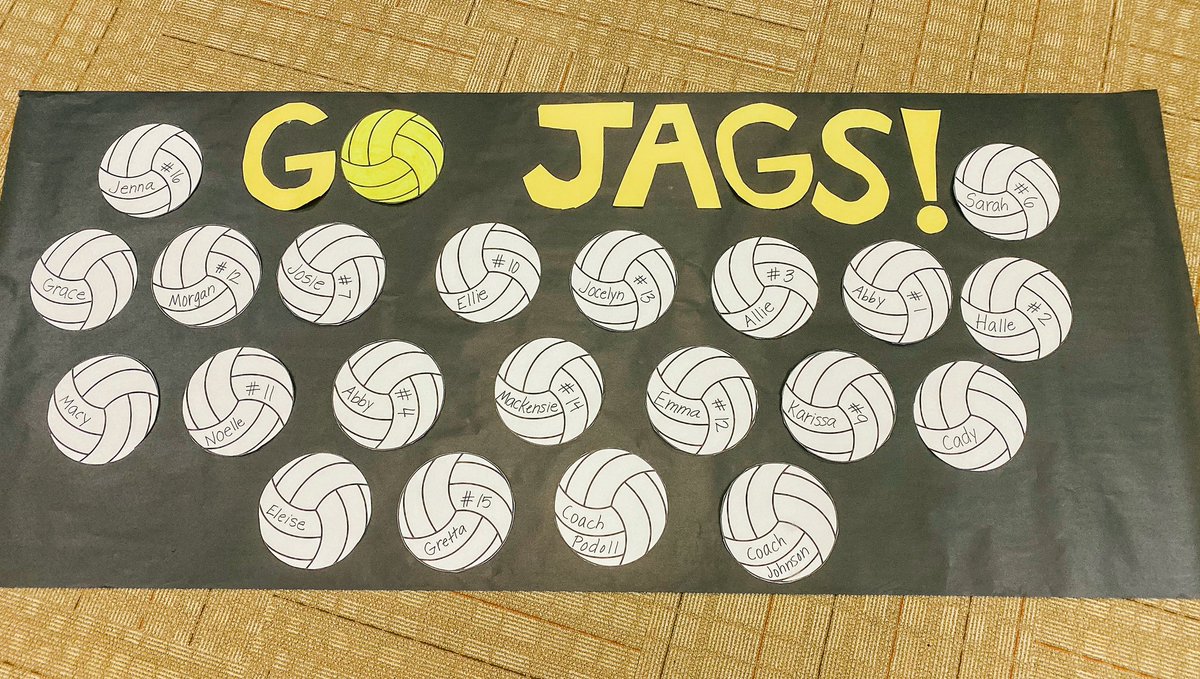 Mrs_Eller's tweet photo. Good Luck at state! 💪@NCJagvolleyball 🖤🏐💛 #gojags https://t.co/QufRX4xexe