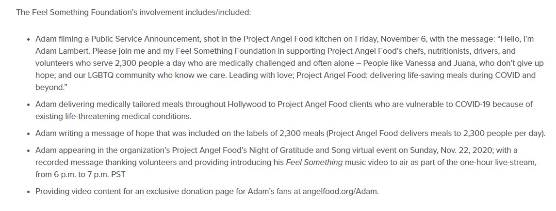 4Gelly's tweet photo. . @adamlambert 's @FSFoundation_ involvement
included So many wonderful things! โค๏ธ
Lambert says When I heard all that Project Angel Food was doing during the pandemic I wanted @FSFoundation_ to get involved.โ HQ PICS https://t.co/HQazMLKpy7
Donate:
https://t.co/MqRZjcmxM0 https://t.co/GsFS7bOMKx