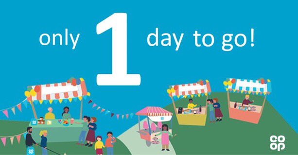 Only 1 day to go ! Let’s get ready to celebrate 🎉 #ItsWhatWeDo #localcauses @coopuk @fionaherriot @Tom_MPM @StuartLaidlaw3