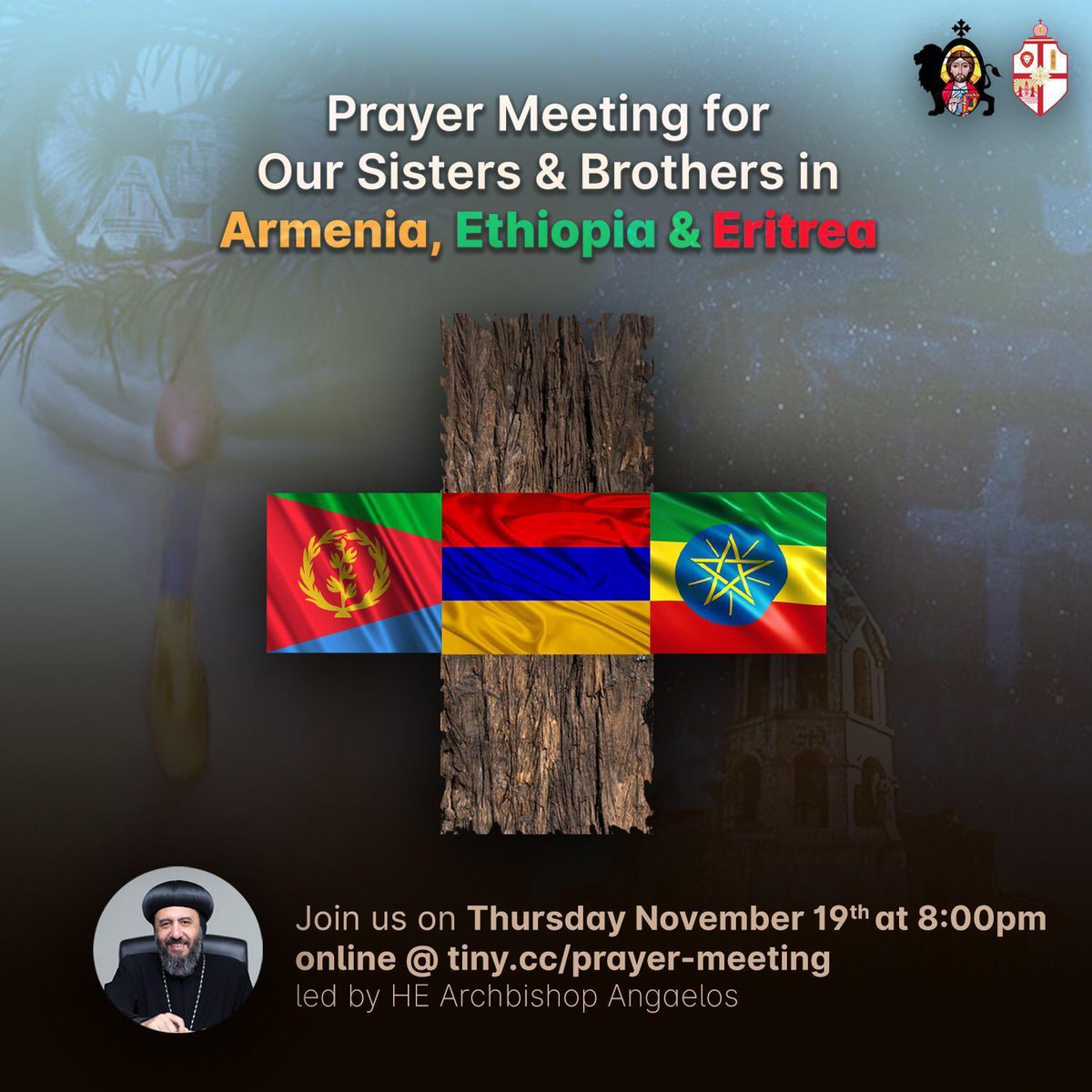Join us in prayer for our sisters and brothers in #Armenia, #Ethiopia and #Eritrea TONIGHT [Thursday 19 November 20:00 UK] @ tiny.cc/prayer-meeting  

My statement on the suffering of communities in #NagornoKarabahk, #Ethiopia and #Eritrea  See more here: bit.ly/2UvNpHJ
