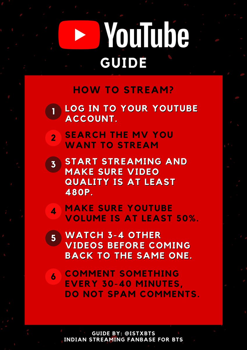 4. YouTubeHere's a YouTube Guide by  @istxbts &  @BTSprojectINDIA + @BTS_twt  #LifeGoesOn  #1DayBEforeBE  #BTS_BE
