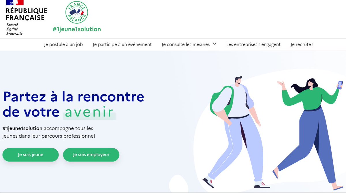 J_Sanfilippo's tweet photo. Aujourd'hui, lancement de la plateforme #1jeune1solution par @Travail_Gouv avec @pole_emploi. 
Déjà, près de 27.000 offres d’#emploi ou en #alternance et plus de 250 événements partout en France. #TousMobilisés pour les jeunes 🤝
Découvrez la plateforme ⤵️
https://t.co/aO4EZtNeu4 https://t.co/AelIgEr5P7